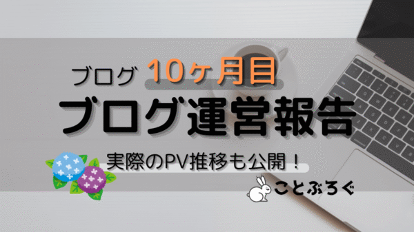 【ブログ運営報告】ブログ10ヶ月目でのリアルな実績を公開