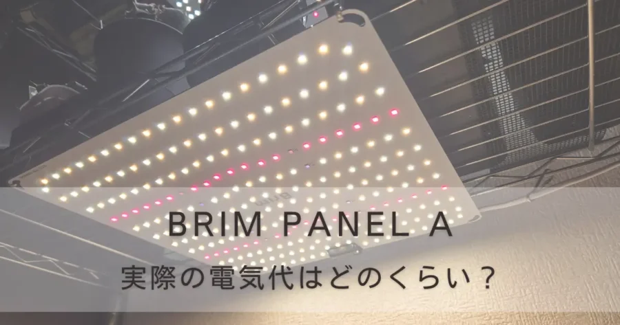 BRIM PANEL A｜実際の電気代はどのくらいかかる？